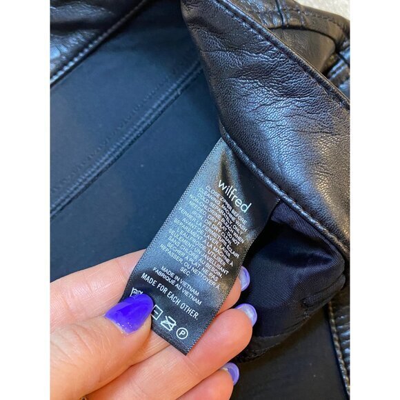 Wilfred The Melina Black Vegan Leather High Waisted Pants 16?‎ - Picture 4 of 8